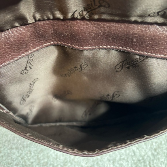 🔑 VINTAGE fossil brown leather crossbody bag - Picture 4 of 16